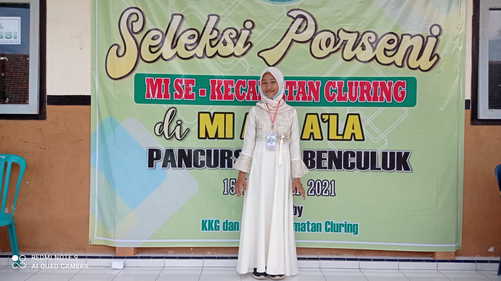 Juara 3 menyanyi islami Porseni tingkat kecamatan cluring tahun 2021